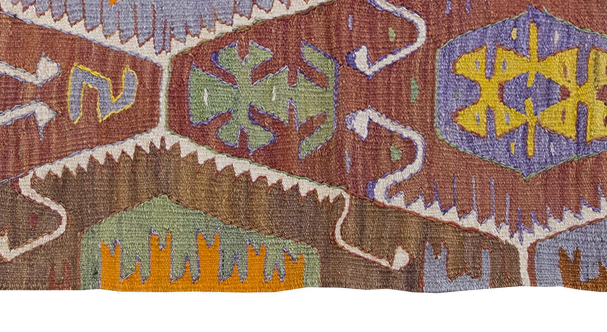 Vintage Kilim Rug,Nomadic Barac Kilim 3'5" x 4'6" feet 104 x 138 cm