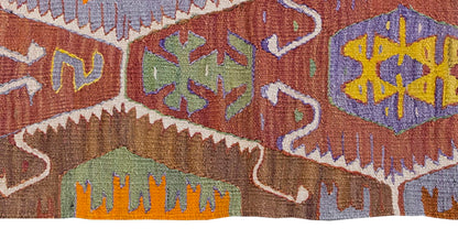 Vintage Kilim Rug,Nomadic Barac Kilim 3'5" x 4'6" feet 104 x 138 cm