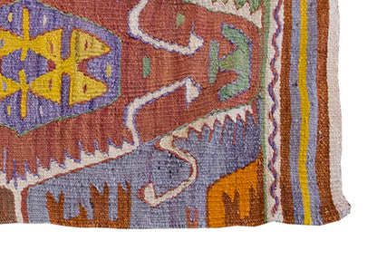 Vintage Kilim Rug,Nomadic Barac Kilim 3'5" x 4'6" feet 104 x 138 cm