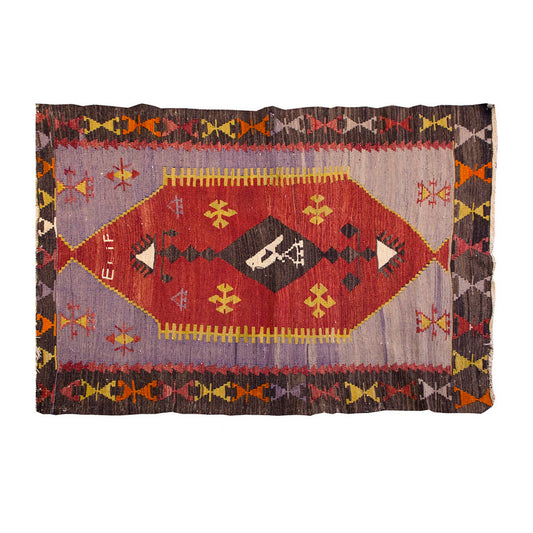 Vintage Kilim Rug,Emirdağ Kilim 3'5" x 5" feet 105 x 154 cm