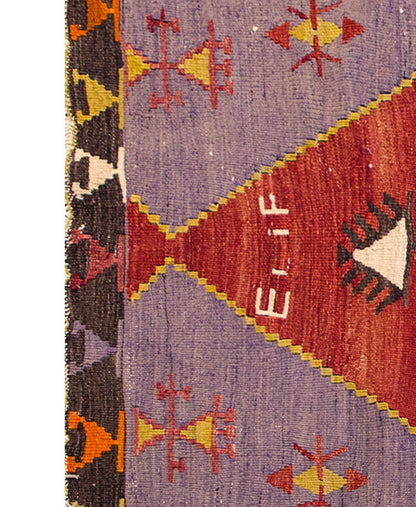 Vintage Kilim Rug,Emirdağ Kilim 3'5" x 5" feet 105 x 154 cm