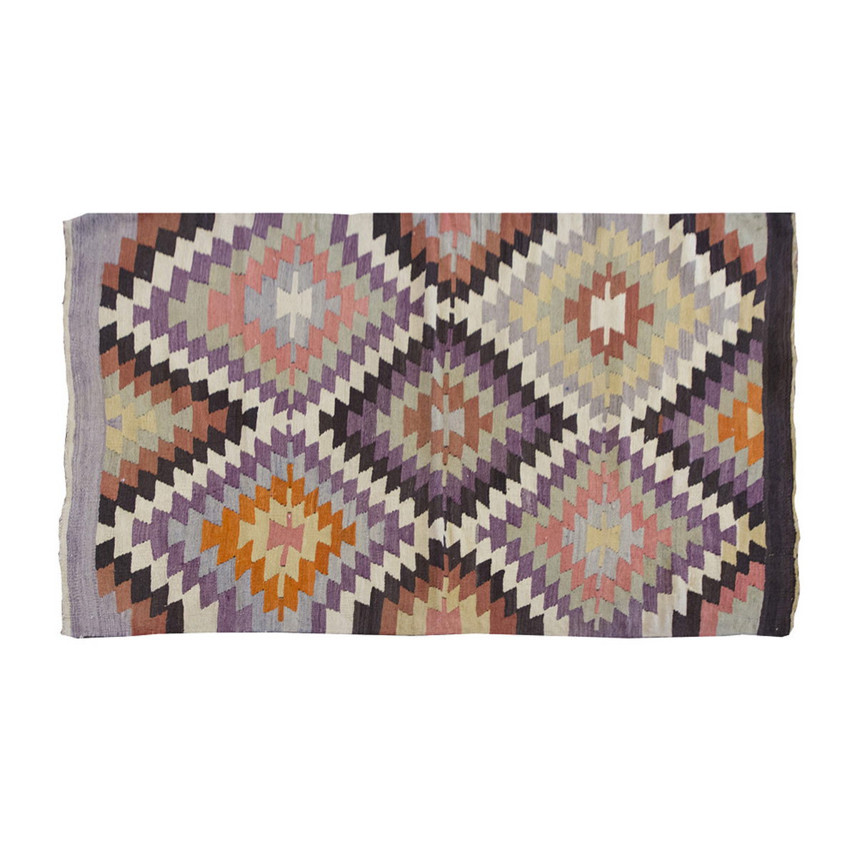 Vintage Kilim Rug,West Part of Turkey Kilim 3'6" x 5'2" feet 107 x 157 cm