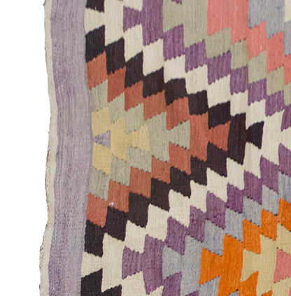 Vintage Kilim Rug,West Part of Turkey Kilim 3'6" x 5'2" feet 107 x 157 cm
