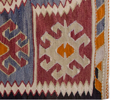 Vintage Kilim Rug,Konya Kilim 3'6" x 5'3" feet 106 x 161 cm