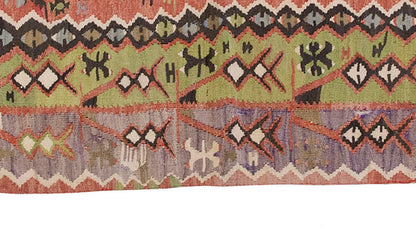 Vintage Kilim Rug,Denizli Kilim 3'6" x 5'6" feet 107 x 167 cm