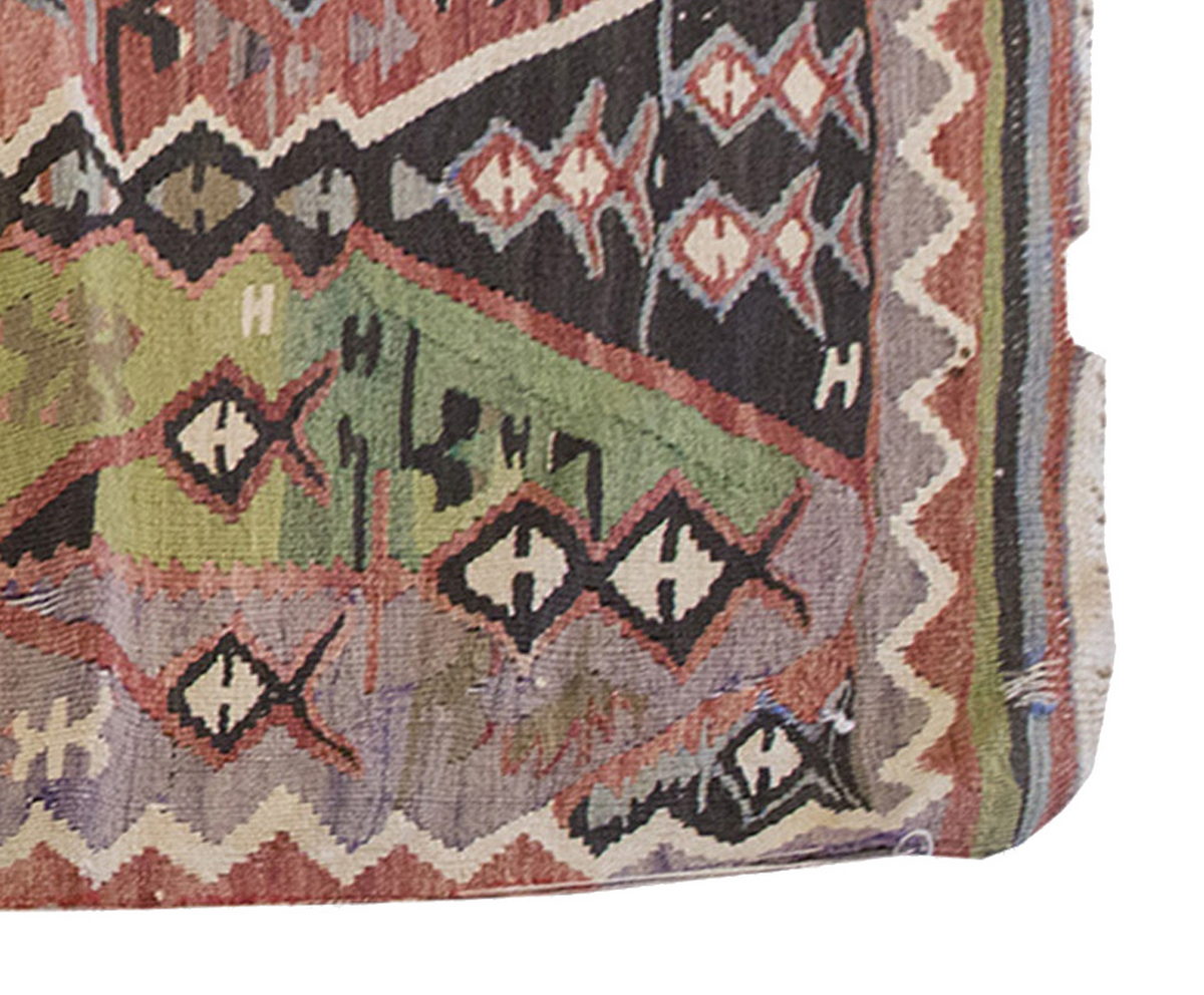 Vintage Kilim Rug,Denizli Kilim 3'6" x 5'6" feet 107 x 167 cm