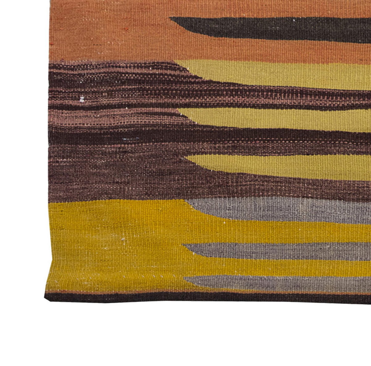 Vintage Kilim Rug,Bodrum Milas Kilim 3'7" x 4" feet 108 x 119 cm