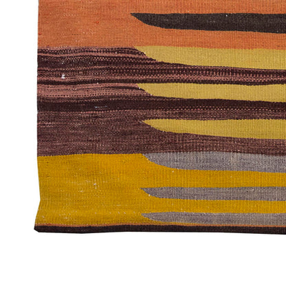 Vintage Kilim Rug,Bodrum Milas Kilim 3'7" x 4" feet 108 x 119 cm