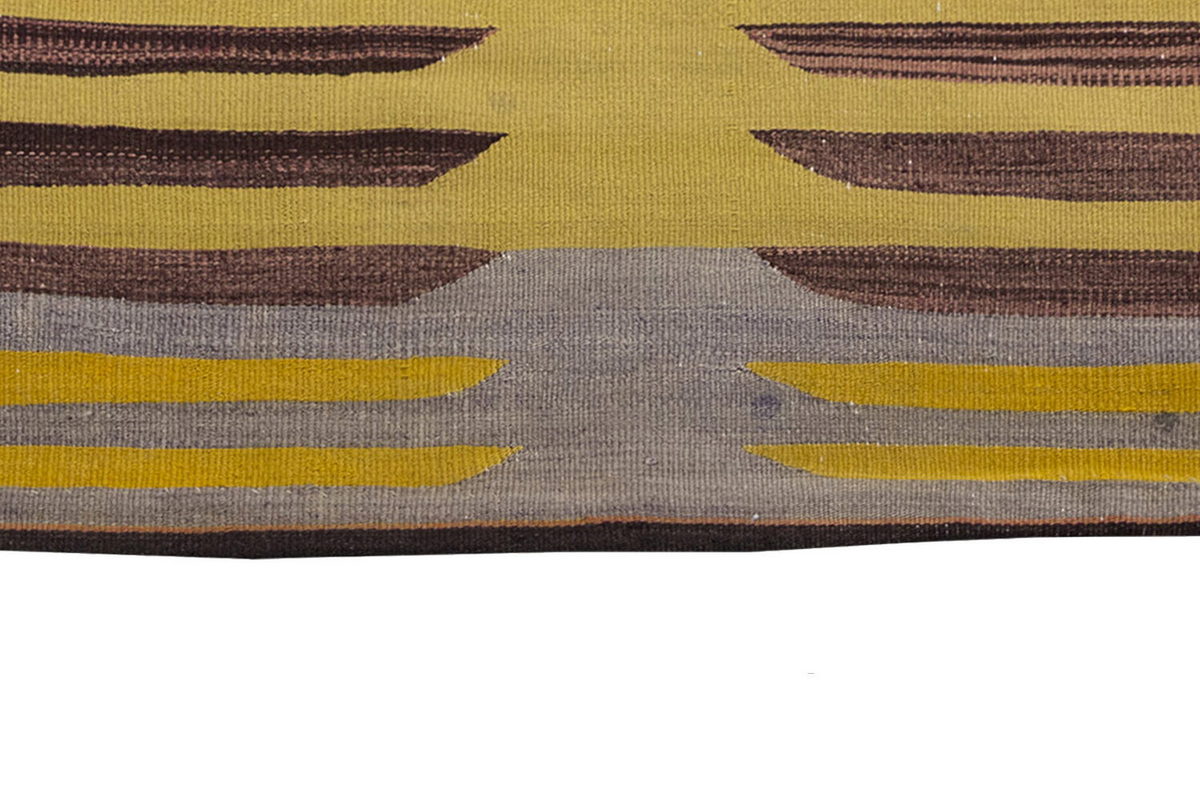 Vintage Kilim Rug,Bodrum Milas Kilim 3'7" x 4" feet 108 x 119 cm