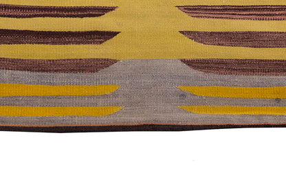 Vintage Kilim Rug,Bodrum Milas Kilim 3'7" x 4" feet 108 x 119 cm