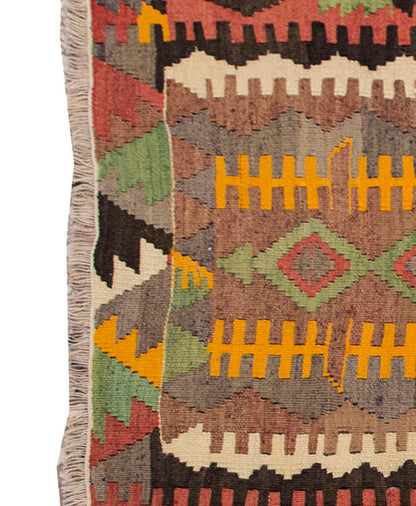 Vintage Kilim Rug,Sivrihisar Kilim 3'7" x 4'5" feet 108 x 135 cm