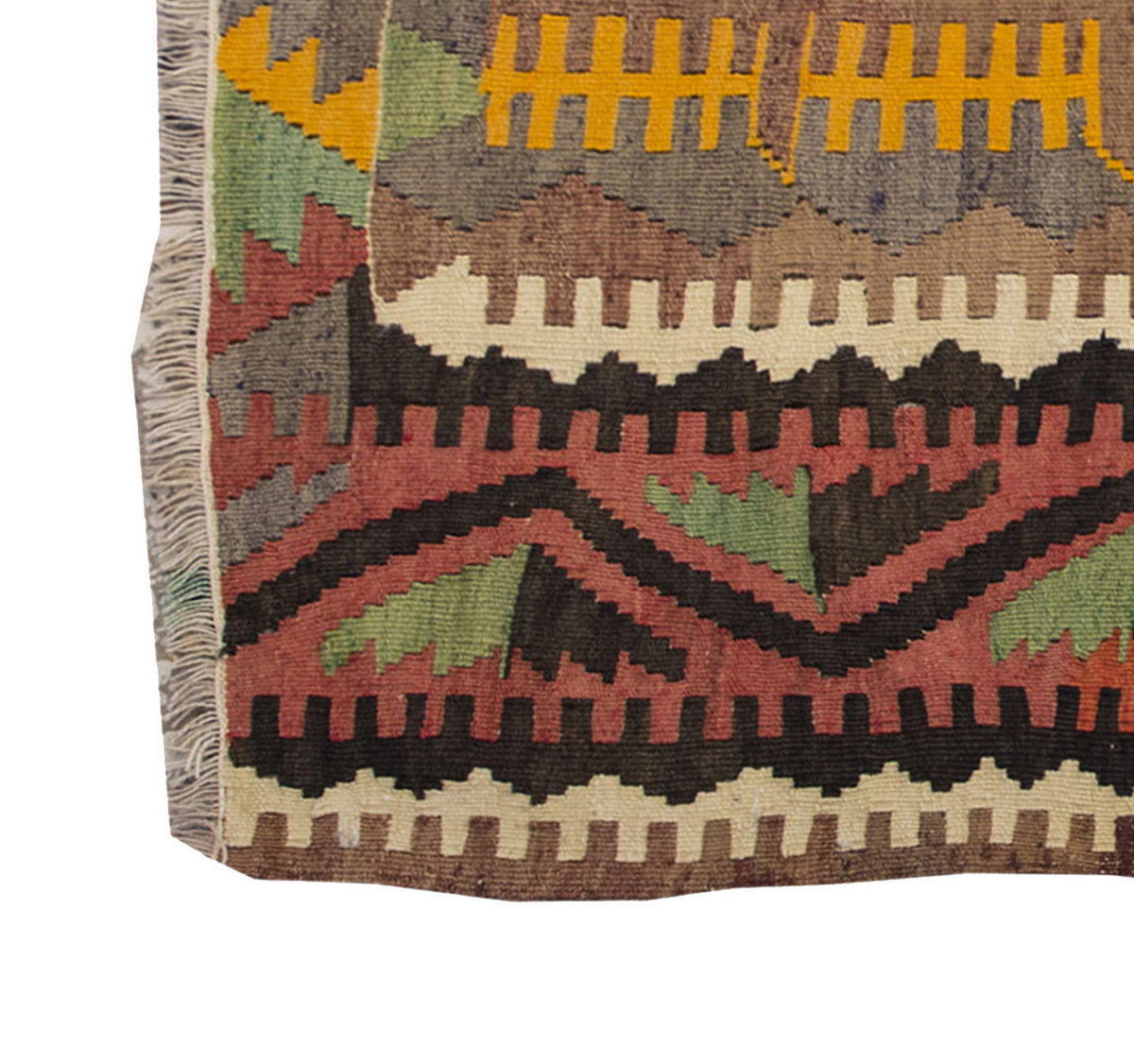 Vintage Kilim Rug,Sivrihisar Kilim 3'7" x 4'5" feet 108 x 135 cm