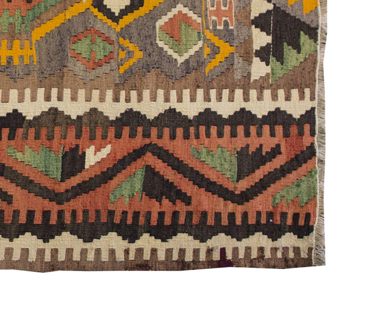 Vintage Kilim Rug,Sivrihisar Kilim 3'7" x 4'5" feet 108 x 135 cm