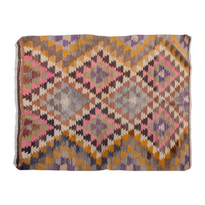 Vintage Kilim Rug,Konya Kilim 3'7" x 4'6" feet 110 x 138 cm