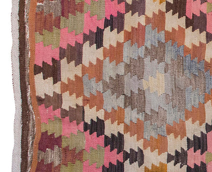 Vintage Kilim Rug,Konya Kilim 3'7" x 4'6" feet 110 x 138 cm