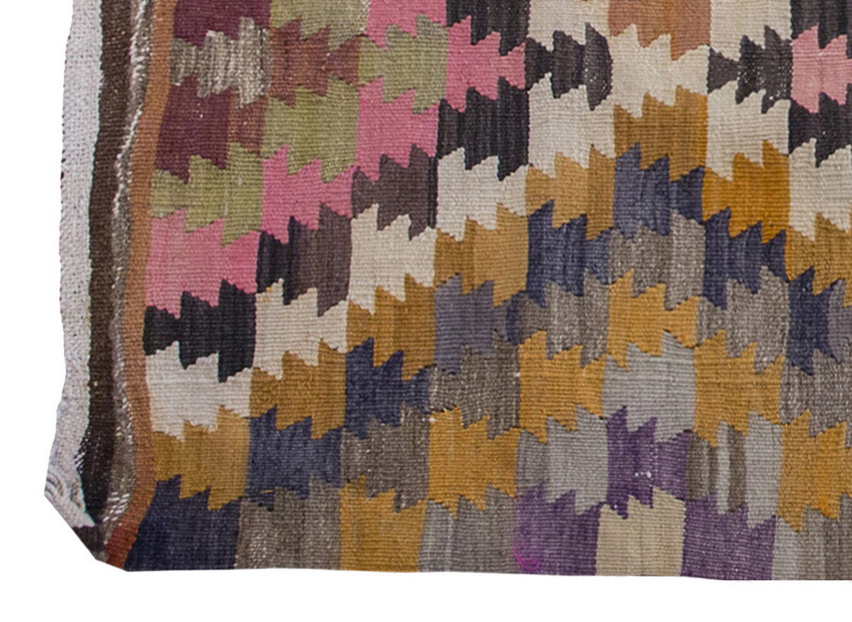 Vintage Kilim Rug,Konya Kilim 3'7" x 4'6" feet 110 x 138 cm