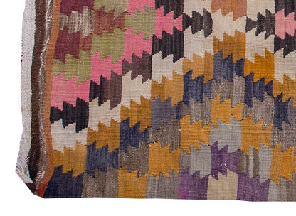Vintage Kilim Rug,Konya Kilim 3'7" x 4'6" feet 110 x 138 cm