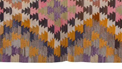 Vintage Kilim Rug,Konya Kilim 3'7" x 4'6" feet 110 x 138 cm