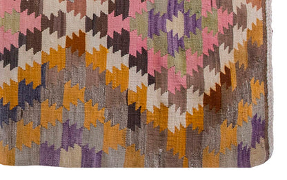 Vintage Kilim Rug,Konya Kilim 3'7" x 4'6" feet 110 x 138 cm