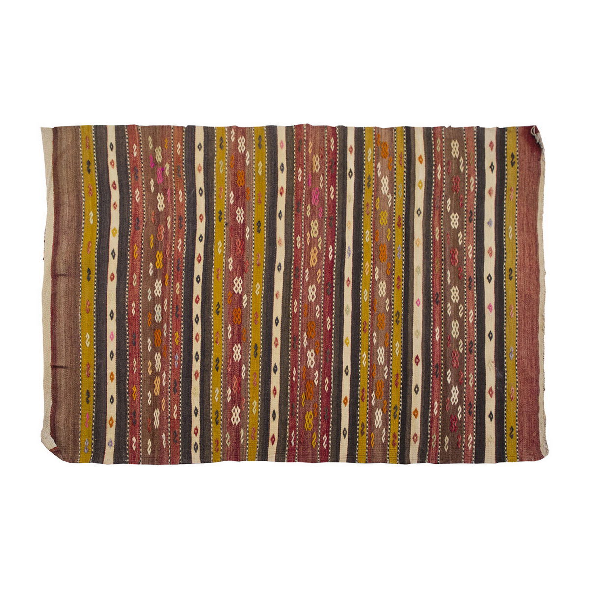 Vintage Kilim Rug,Konya Kilim 3'7" x 5" feet 109 x 147 cm