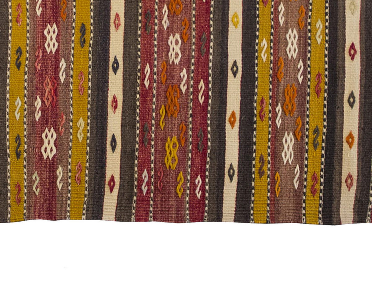 Vintage Kilim Rug,Konya Kilim 3'7" x 5" feet 109 x 147 cm