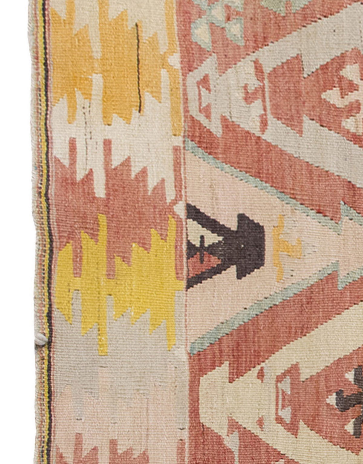 Vintage Kilim Rug,Kayseri Kilim 3'7" x 5'2" feet 110 x 158 cm
