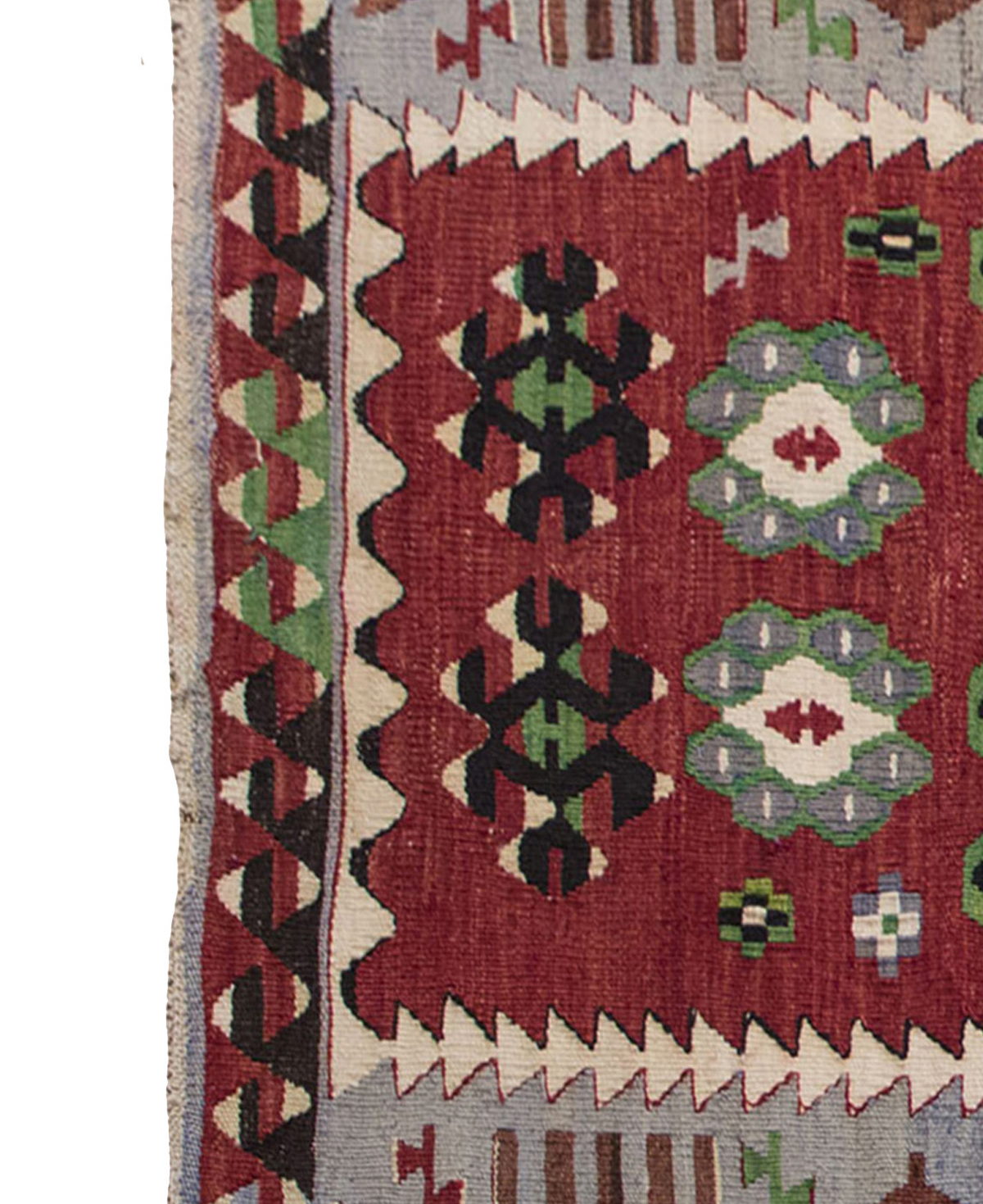 Vintage Kilim Rug,Denizli Kilim 3'7" x 5'7" feet 110 x 170 cm