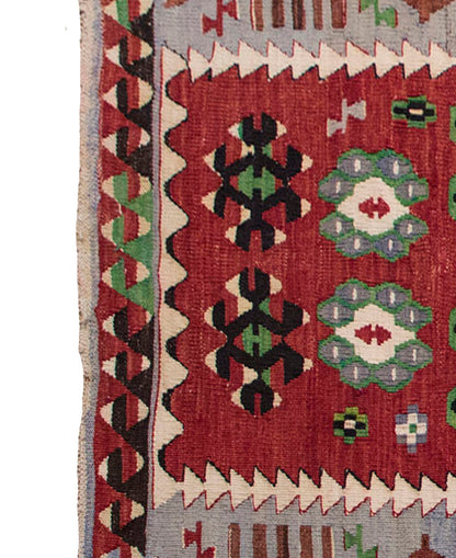 Vintage Kilim Rug,Denizli Kilim 3'7" x 5'7" feet 110 x 170 cm