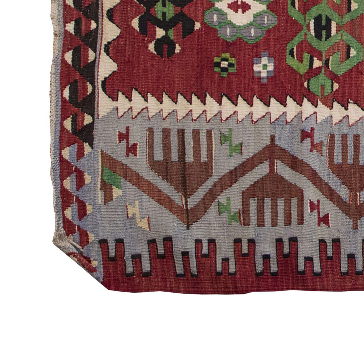 Vintage Kilim Rug,Denizli Kilim 3'7" x 5'7" feet 110 x 170 cm