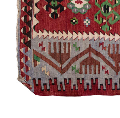 Vintage Kilim Rug,Denizli Kilim 3'7" x 5'7" feet 110 x 170 cm