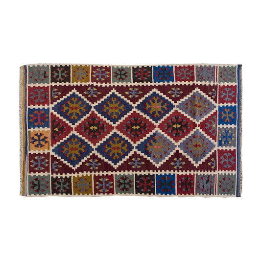 Vintage Kilim Rug,Konya Ereğli Kilim 3'7" x 5'8" feet 109 x 173 cm
