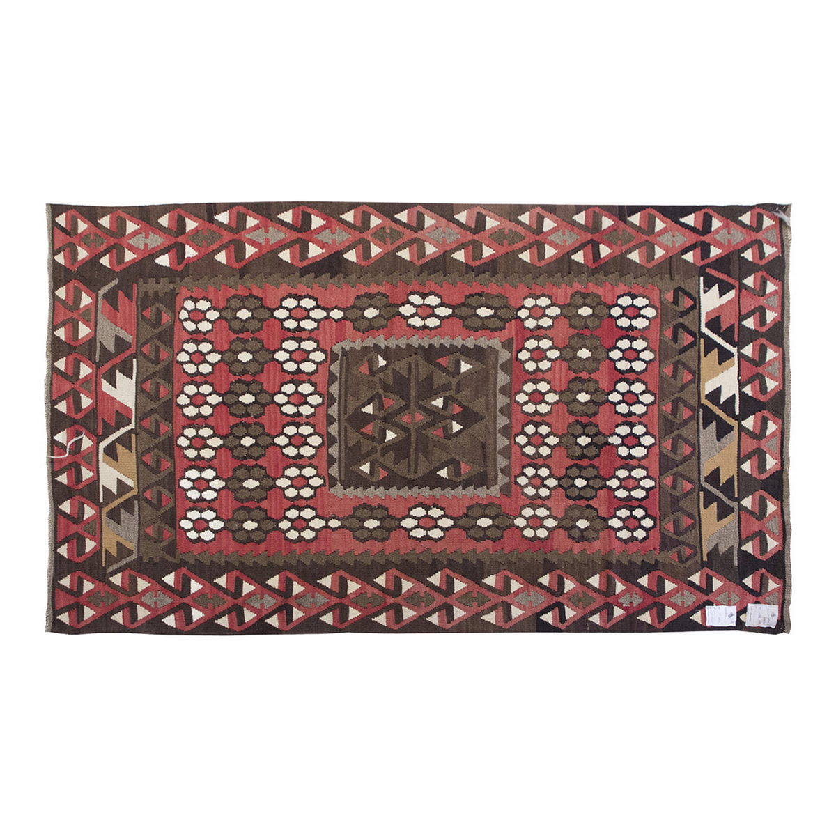 Vintage Kilim Rug,Kayseri Sarız Kilim 3'7" x 5'8" feet 110 x 173 cm