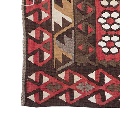 Vintage Kilim Rug,Kayseri Sarız Kilim 3'7" x 5'8" feet 110 x 173 cm