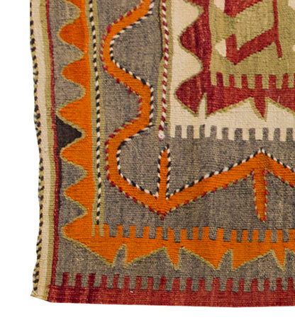 Vintage Kilim Rug,Konya Kilim 3'7" x 5'9" feet 110 x 175 cm