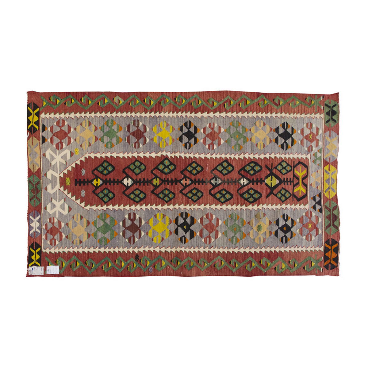 Vintage Kilim Rug,Denizli Kilim 3'7" x 6" feet 108 x 182 cm