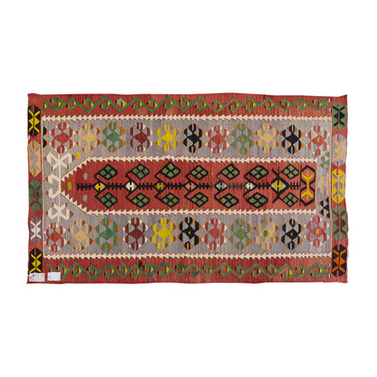 Vintage Kilim Rug,Denizli Kilim 3'7" x 6" feet 108 x 182 cm