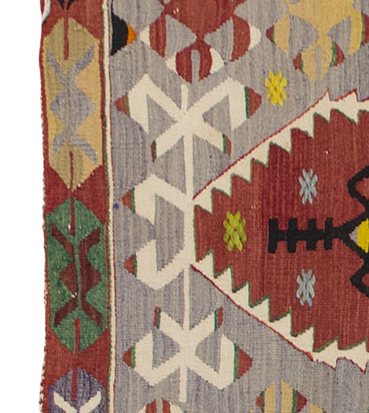 Vintage Kilim Rug,Denizli Kilim 3'7" x 6" feet 108 x 182 cm