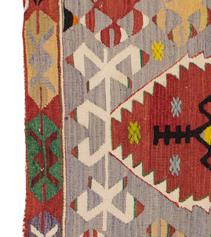 Vintage Kilim Rug,Denizli Kilim 3'7" x 6" feet 108 x 182 cm