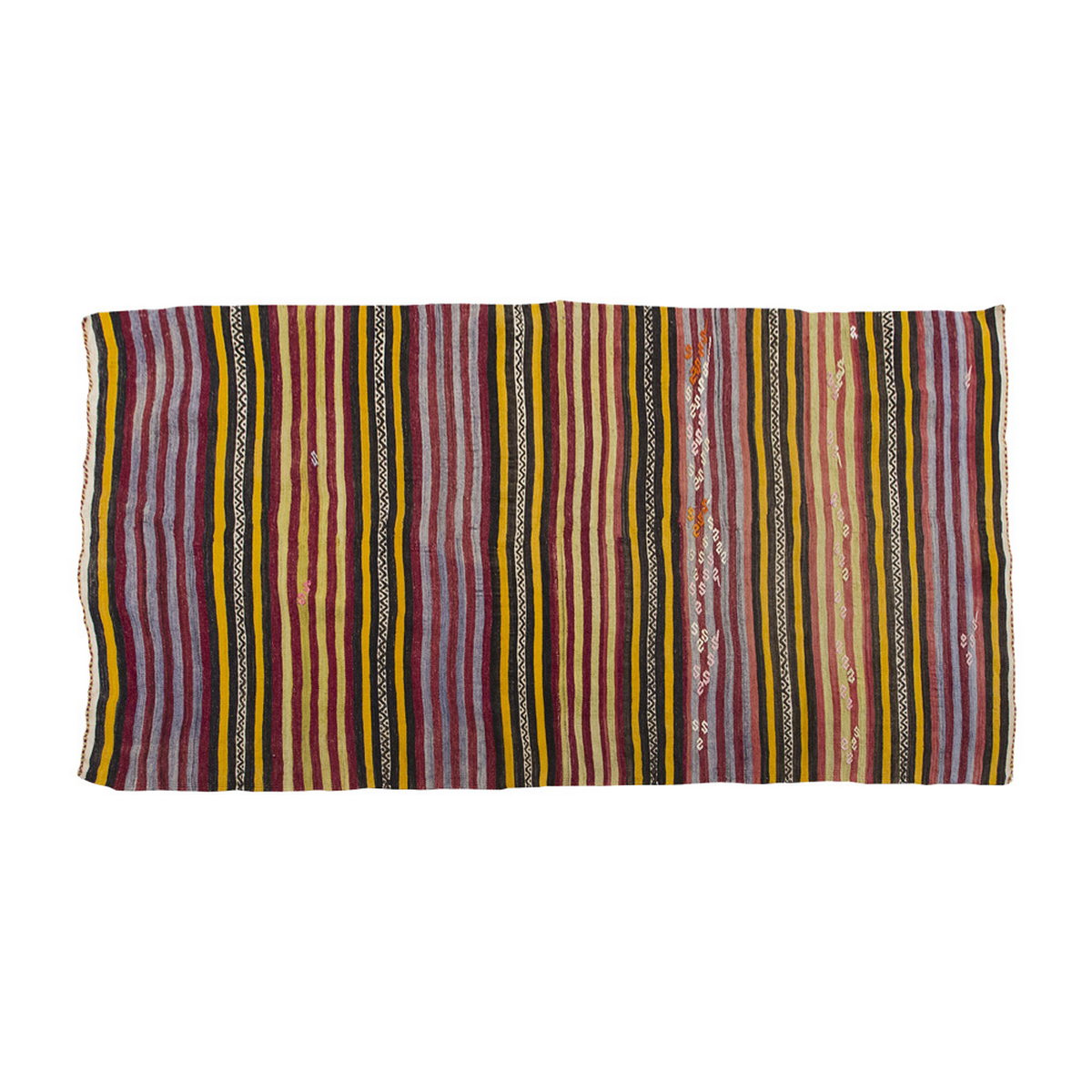 Vintage Kilim Rug,Konya Kilim 3'7" x 6" feet 109 x 184 cm