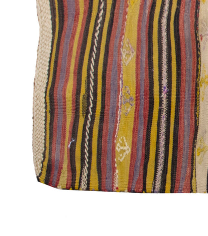 Vintage Konya Kilim Rug, Central Turkey Kilim 3'7" x 6'4" feet 110 x 192 cm
