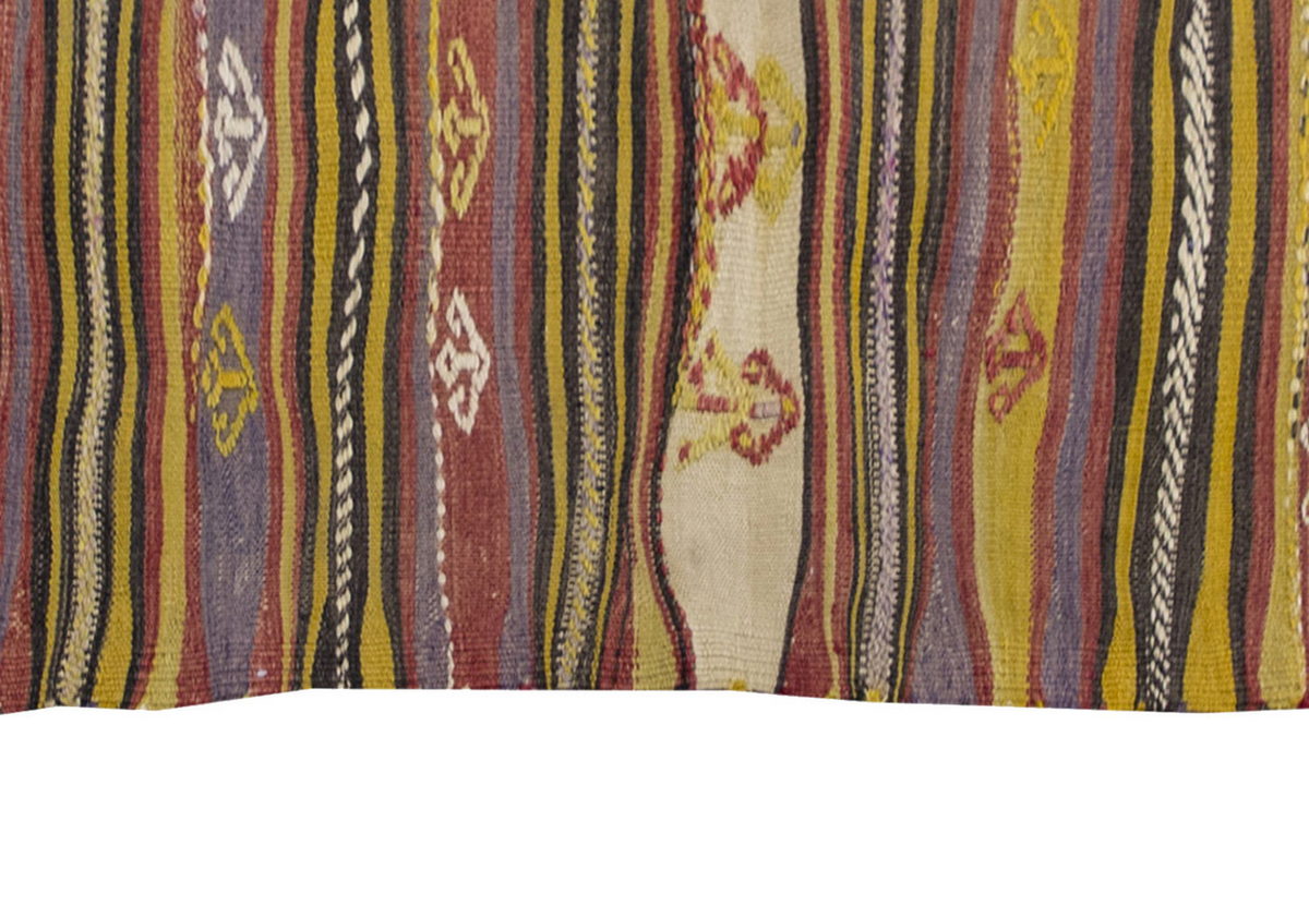 Vintage Konya Kilim Rug, Central Turkey Kilim 3'7" x 6'4" feet 110 x 192 cm