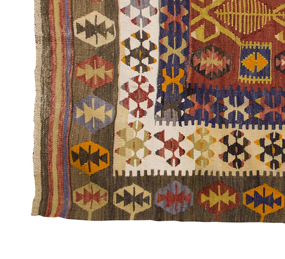 Vintage Kilim Rug,Konya Kilim 3'8" x 5'1" feet 111 x 156 cm
