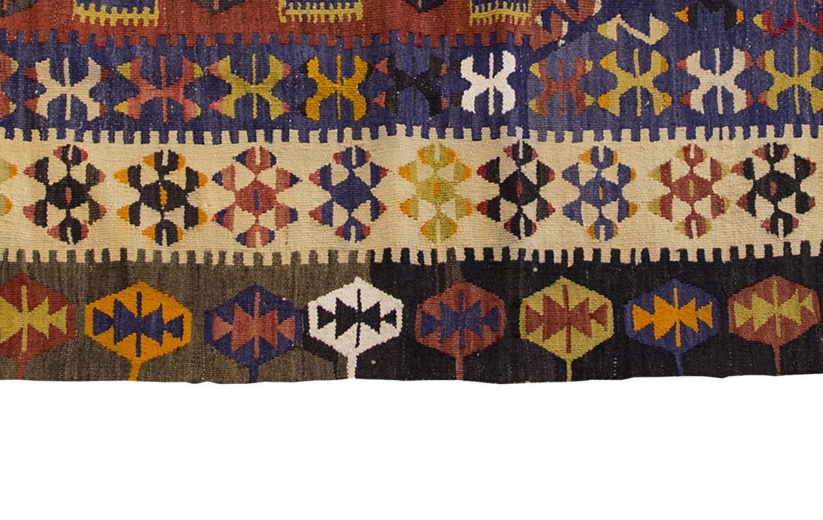 Vintage Kilim Rug,Konya Kilim 3'8" x 5'1" feet 111 x 156 cm
