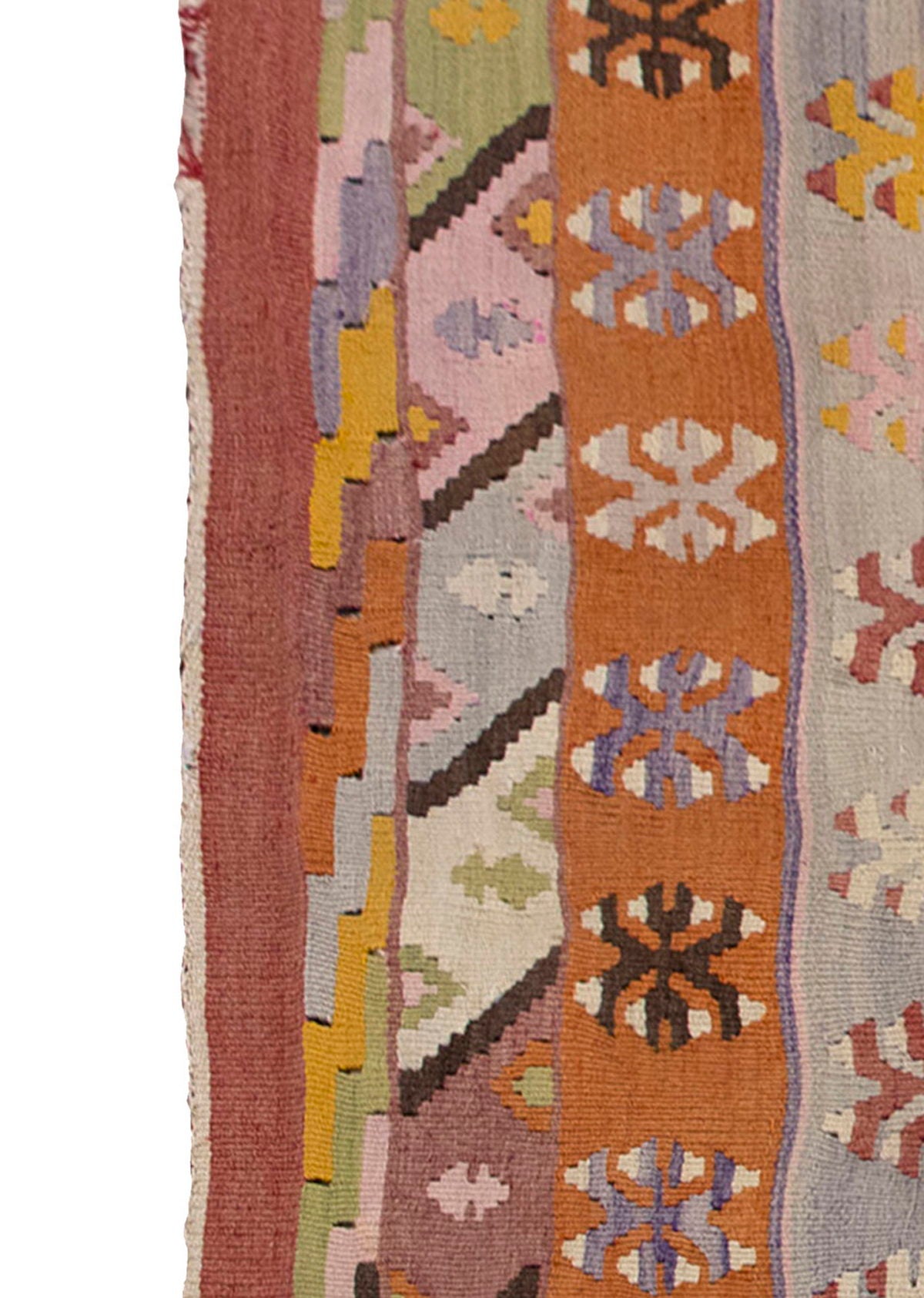 Vintage Oushak Kilim Rug, Oushak Area Kilim 3'9" x 5'9" feet 114 x 175 cm