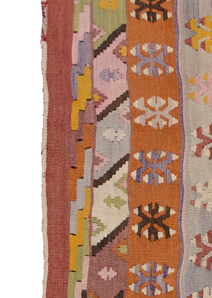 Vintage Oushak Kilim Rug, Oushak Area Kilim 3'9" x 5'9" feet 114 x 175 cm
