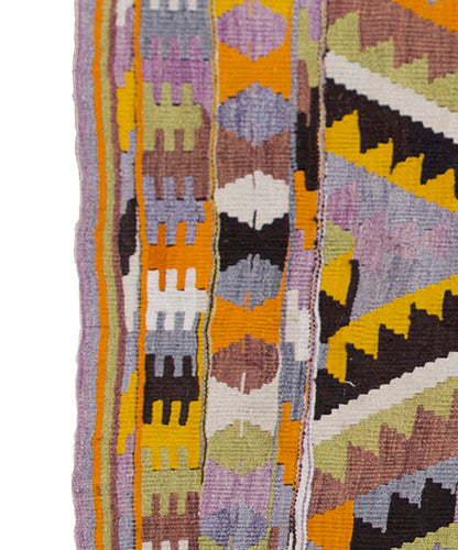 Vintage Denizli Kilim Rug,Nomadic Barak Kilim 4" x 5" feet 116 x 153 cm