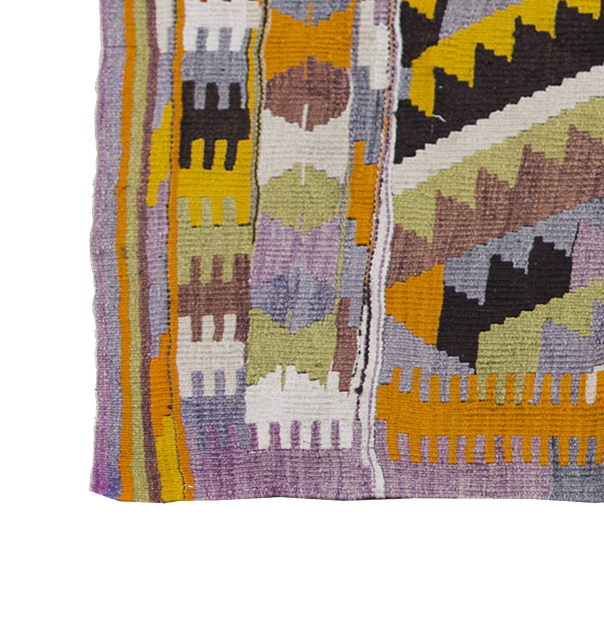 Vintage Denizli Kilim Rug,Nomadic Barak Kilim 4" x 5" feet 116 x 153 cm