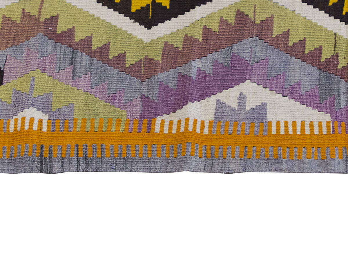 Vintage Denizli Kilim Rug,Nomadic Barak Kilim 4" x 5" feet 116 x 153 cm