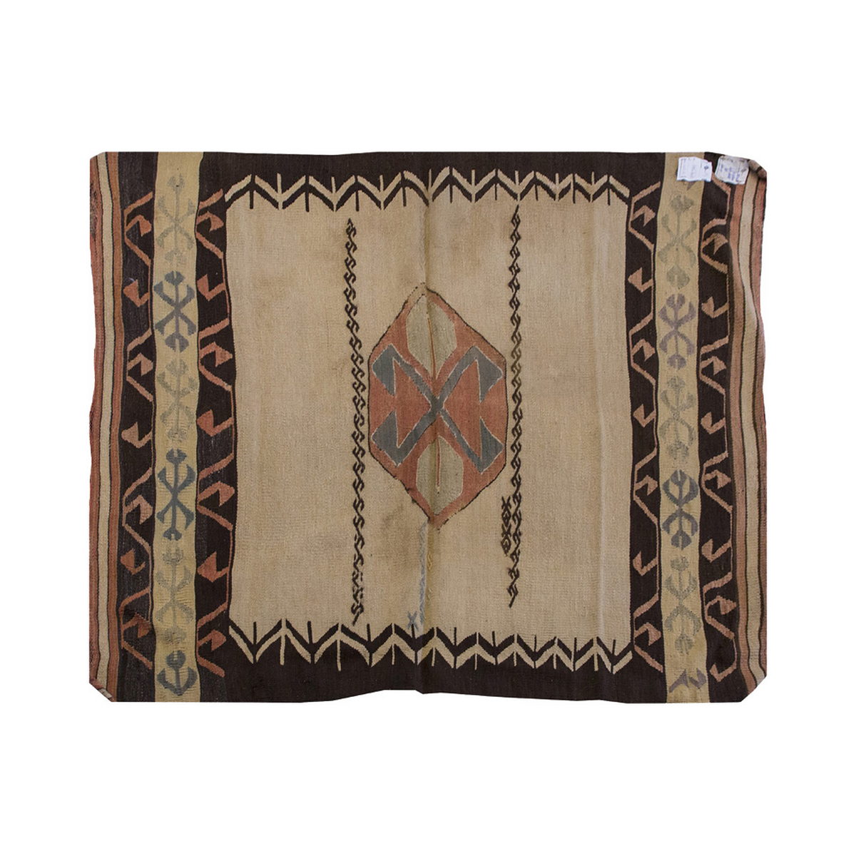 Vintage Kilim Rug,Mut Kilim 4" x 5" feet 118 x 148 cm