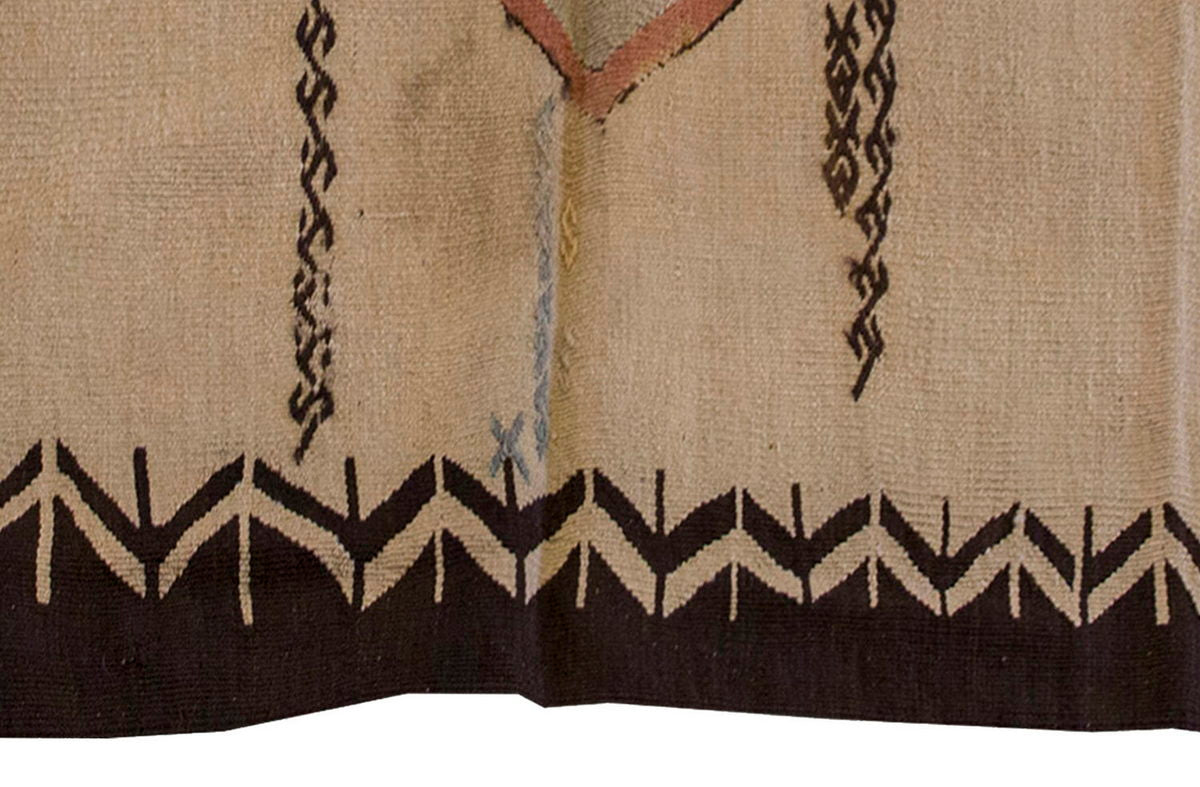 Vintage Kilim Rug,Mut Kilim 4" x 5" feet 118 x 148 cm